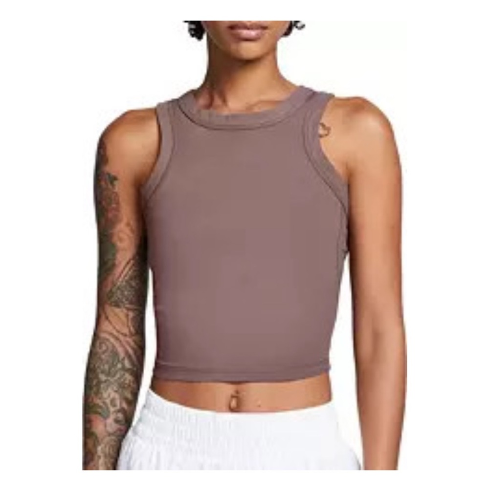 Nike Women's Taupe Dri-FIT Crop Top
